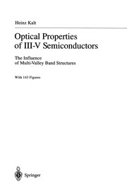 Front cover of Optical Properties of III-V Semiconductors by Heinz Kalt
