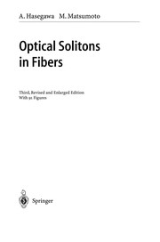 Cover of Optical Solitons in Fibers by Akira Hasegawa