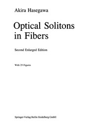 Cover of Optical solitons in fibers by Akira Hasegawa