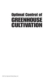 Front cover of Optimal control of greenhouse cultivation by G. van Straten