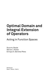 Front cover of Optimal domain and integral extension of operators by Susumu Okada