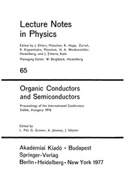 Front cover of Organic Conductors and Semiconductors by L. Pal