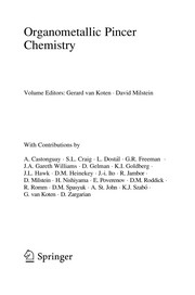 Front cover of Organometallic Pincer Chemistry by Gerard van Koten