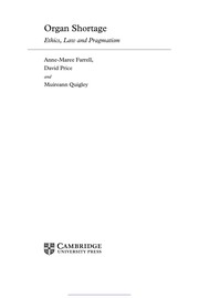 Front cover of Organ shortage by Anne-Maree Farrell