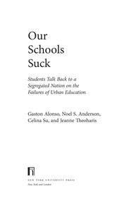 Cover of Our schools suck by Noel S. Anderson