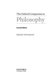 Front cover of The Oxford companion to philosophy by Ted Honderich