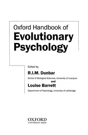 Cover of Oxford handbook of evolutionary psychology by R. I. M. Dunbar