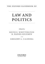 Front cover of The Oxford handbook of law and politics by Keith E. Whittington