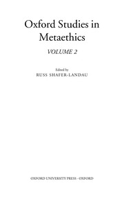 Cover of Oxford studies in metaethics by Russ Shafer-Landau