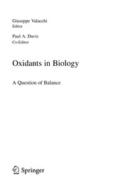 Front cover of Oxidants in biology by Giuseppe Valacchi