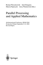 Cover of Parallel processing and applied mathematics by PPAM 2001 (2001 Nałęczów, Lublin, Poland)