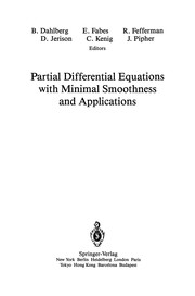 Cover of Partial Differential Equations with Minimal Smoothness and Applications by B. Dahlberg