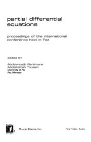 Front cover of Partial differential equations by International Conference on Partial Differential Equations (1999 Fès, Morocco)
