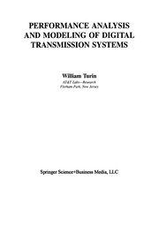 Front cover of Performance Analysis and Modeling of Digital Transmission Systems by William Turin