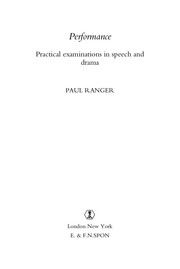 Cover of Performance by Paul Ranger