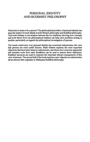 Cover of PERSONAL IDENTITY AND BUDDHIST PHILOSOPHY: EMPTY PERSONS by Mark Siderits