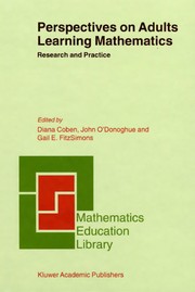 Front cover of Perspectives on adults learning mathematics by Diana Coben