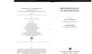 Cover of Phenomenology of the political by Kevin Thompson
