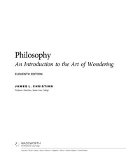 Front cover of Philosophy by James L. Christian