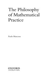 Cover of The philosophy of mathematical practice by Paolo Mancosu