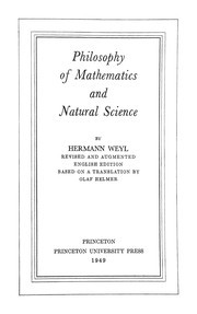 Front cover of Philosophy of mathematics and natural science by Hermann Weyl