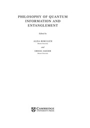 Front cover of Philosophy of quantum information and entanglement by Alisa Bokulich