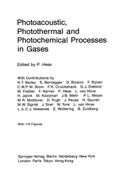 Cover of Photoacoustic, Photothermal and Photochemical Processes in Gases by Peter Hess