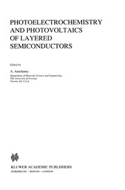 Front cover of Photoelectrochemistry and Photovoltaics of Layered Semiconductors by A. Aruchamy