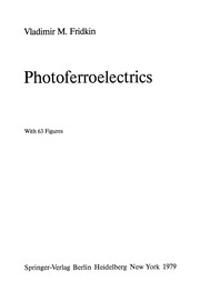 Front cover of Photoferroelectrics by Vladimir M. Fridkin