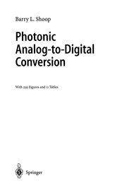 Front cover of Photonic Analog-to-Digital Conversion by Barry L. Shoop