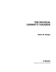 Front cover of The physical chemist's toolbox by R. M. Metzger