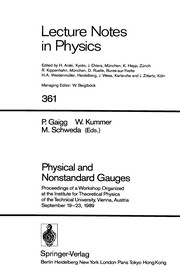 Front cover of Physical and nonstandard gauges by Wolfgang Kummer