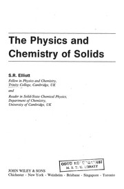 Front cover of The Physics and Chemistry of Solids by S. R. Elliott