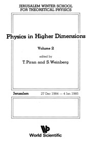 Front cover of Physics in higher dimensions by Jerusalem Winter School for Theoretical Physics (2nd 1984-1985 Institute for Advanced Study of the Hebrew University)