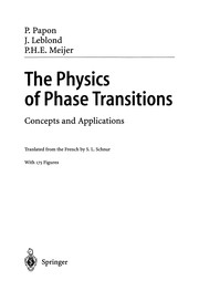 Front cover of The physics of phase transitions by Pierre Papon