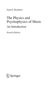 Front cover of The physics and psychophysics of music by Juan G. Roederer