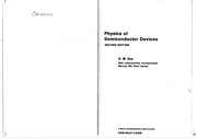 Front cover of Physics of semiconductor devices by S.M Sze