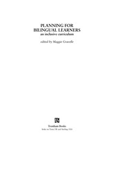Front cover of Planning for bilingual learners by Maggie Gravelle