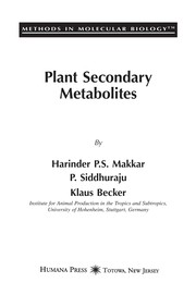 Front cover of Plant secondary metabolites by Harinder P. S. Makkar