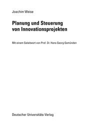 Front cover of Planung und Steuerung von Innovationsprojekten by Joachim Weise