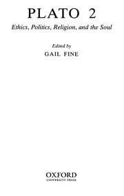Cover of Plato by Gail Fine