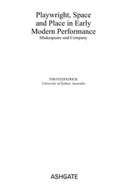Front cover of Playwright, space and place in early modern performance by Tim Fitzpatrick