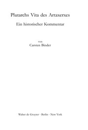 Front cover of Plutarchs Vita des Artaxerxes by Carsten Binder