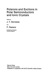 Front cover of Polarons and excitons in polar semiconductors and ionic crystals by J. T. Devreese