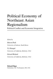 Front cover of Political economy of northeast Asian regionalism by Che-hun Pak