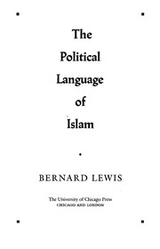 Front cover of The political language of Islam by Bernard Lewis