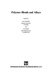 Cover of Polymer Blends and Alloys by M. J. Folkes