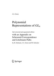 Front cover of Polynomial representations of GLn by J. A. Green