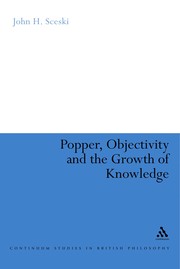 Front cover of POPPER, OBJECTIVITY AND THE GROWTH OF KNOWLEDGE by JOHN H. SCESKI