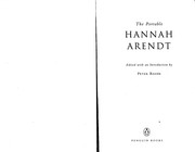 Front cover of The Portable Hannah Arendt by Hannah Arendt